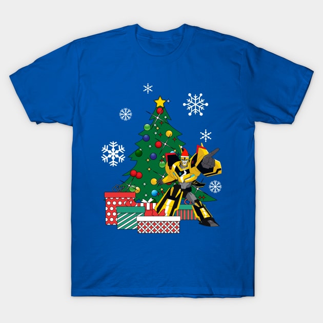 Bumbleebee Transfromers Around The Christmas Tree T-Shirt by Nova5